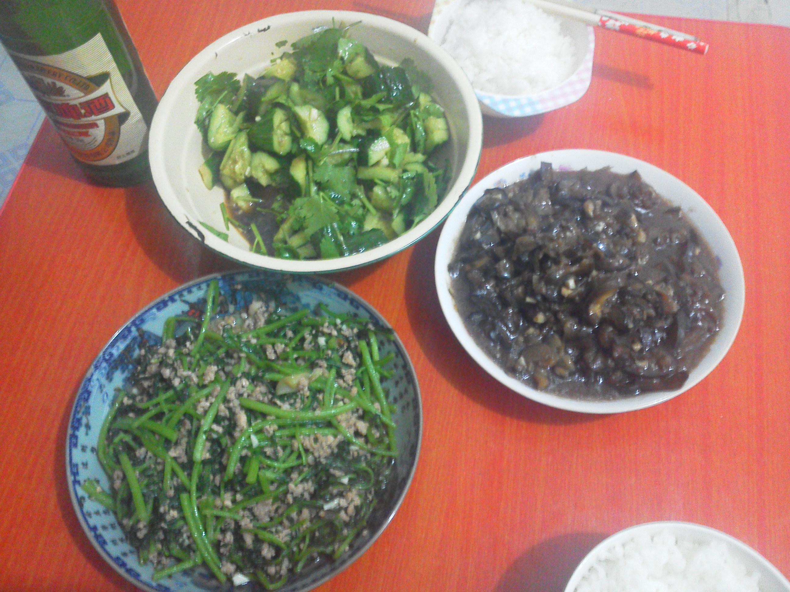 蒜蓉肉末茼蒿