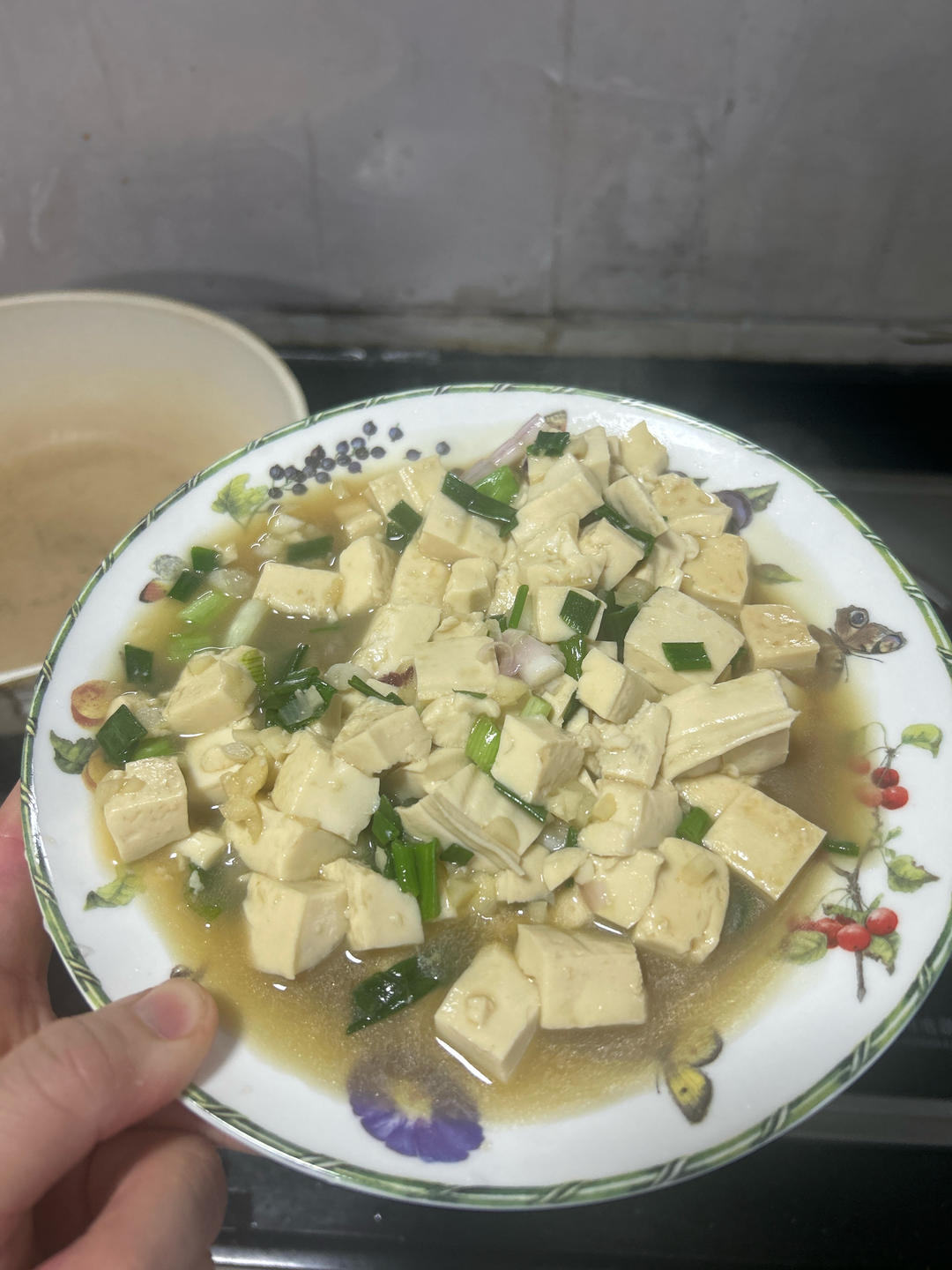 不放肉也超下饭的葱焖豆腐