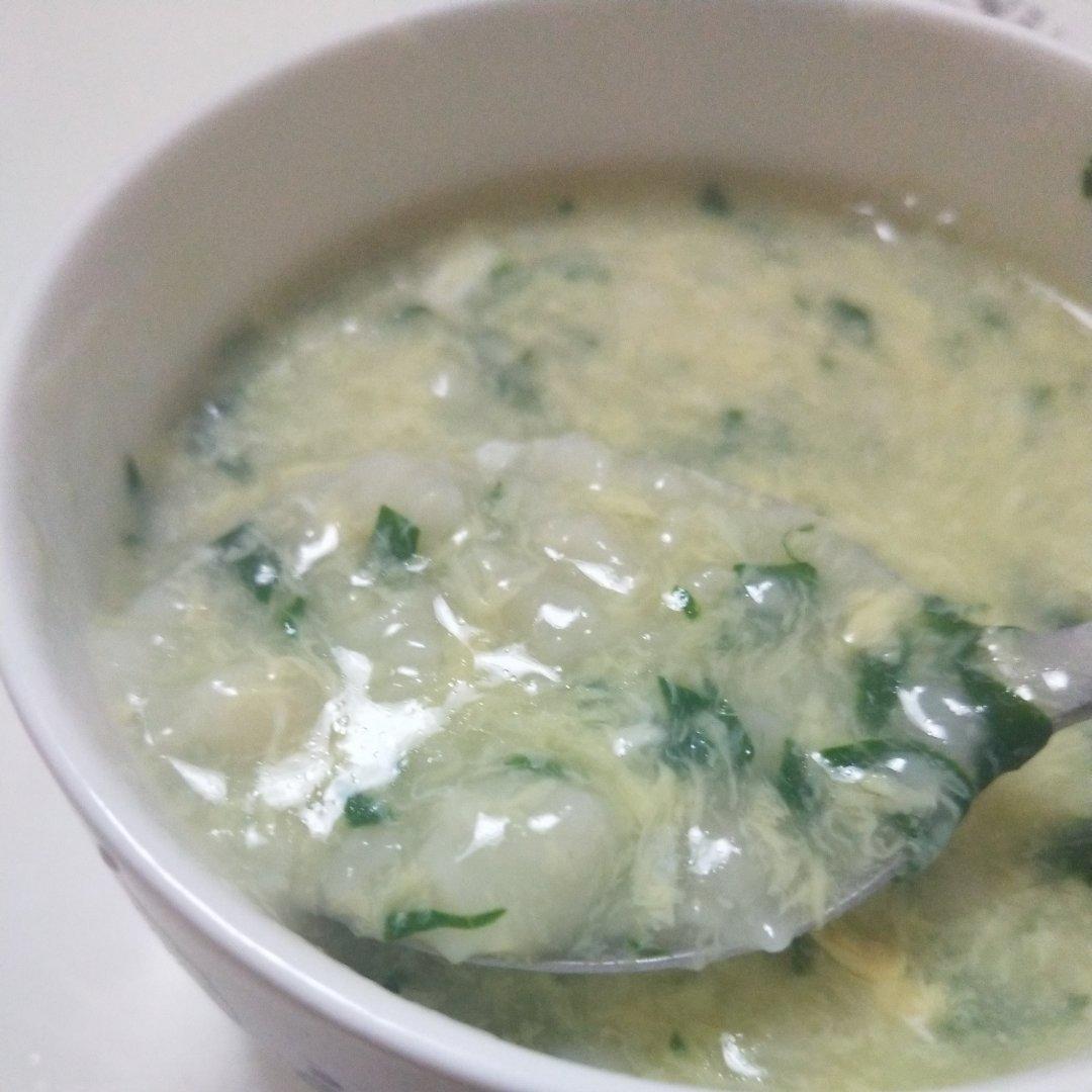 青菜鸡蛋疙瘩汤