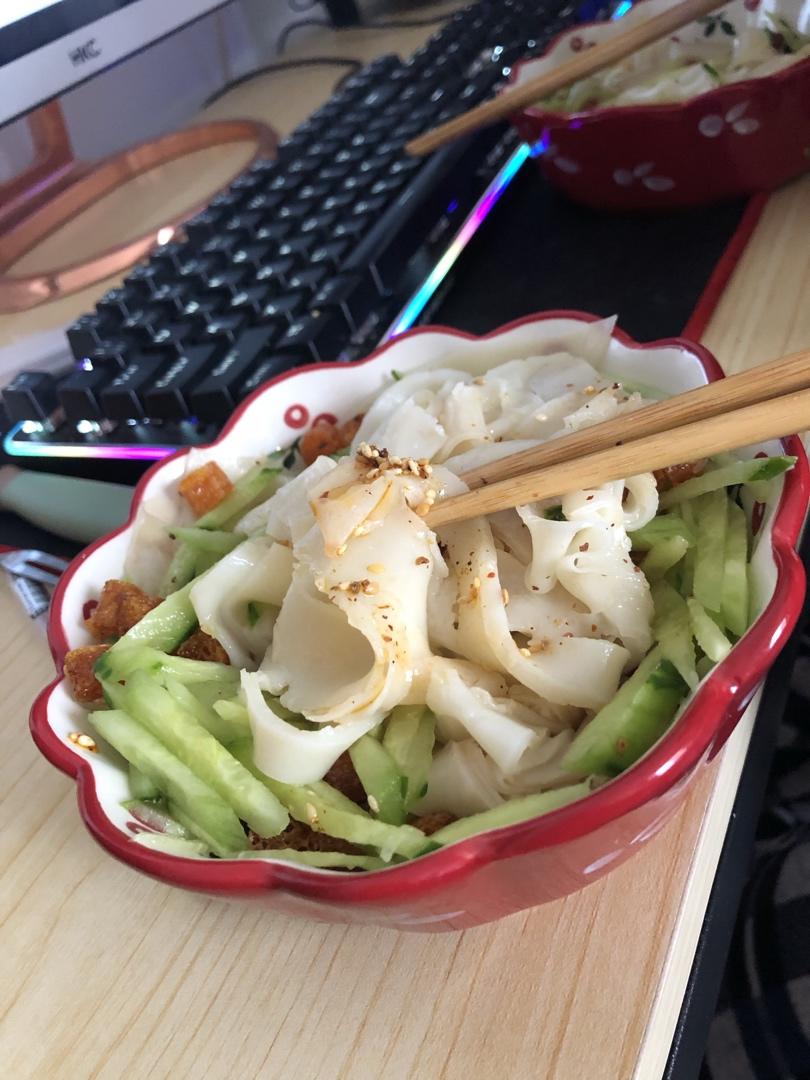 不用水洗的自制凉皮，零失败