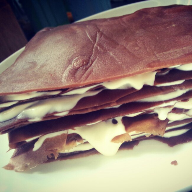 巧克力千层可丽饼