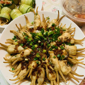 葱香蒜蓉双椒蛏子