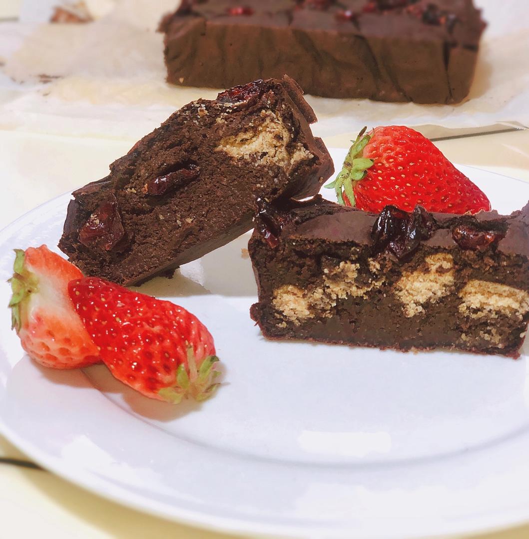 无油无糖低脂布朗尼！！整盘400多克的蛋糕热量不到500卡！！