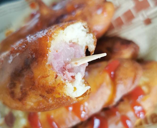 美式🌽热狗棒 香肠棒 完美复制 好吃的做法