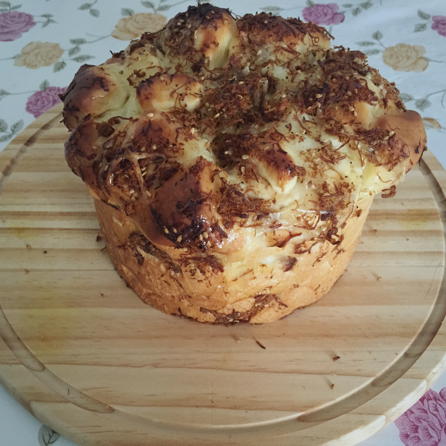 肉松手撕面包—超软会爆浆的面包哟