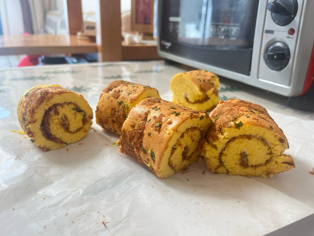 【蛋糕卷小分队】2：香葱肉松蛋糕卷