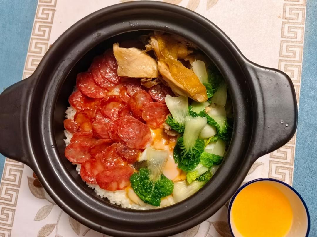 香喷喷的🍲腊肠煲仔饭（砂锅版）超简单神速