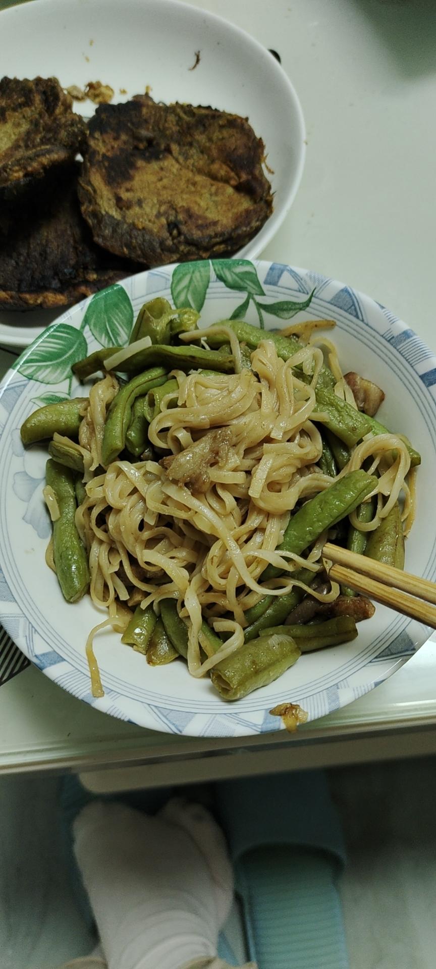 地道老北京扁豆焖面 豆角焖面 太好吃小心吃撑哦