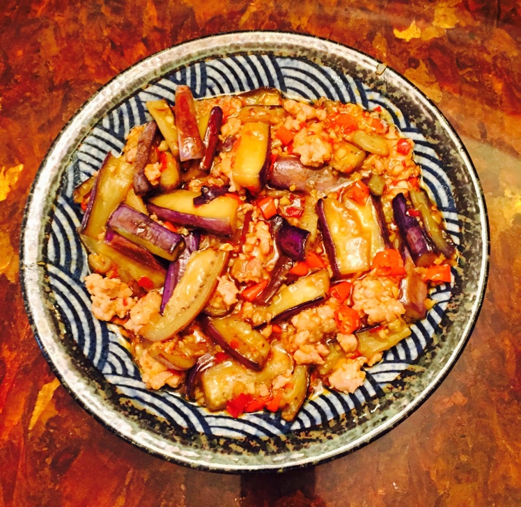 红烧肉沫茄子