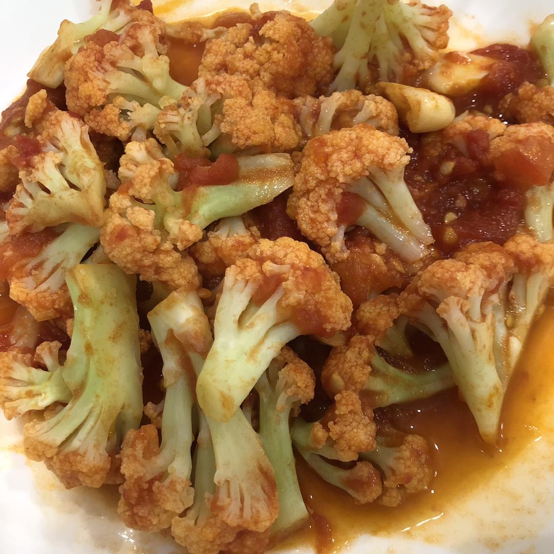 有机花菜炒西红柿