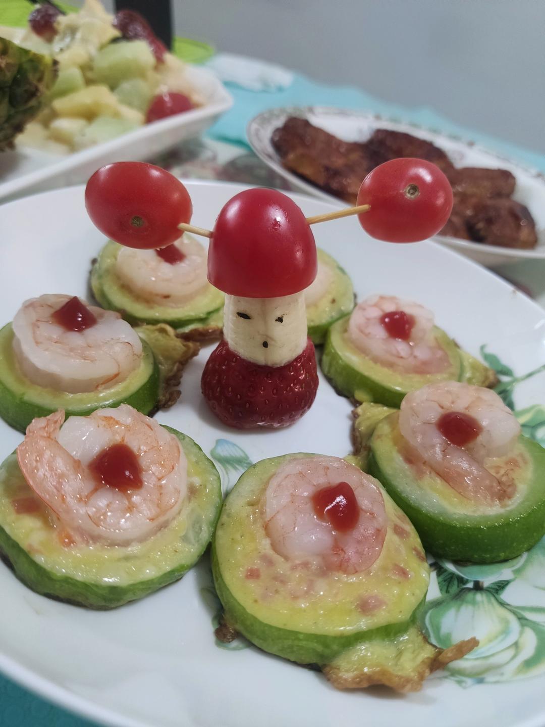 西葫芦酿虾仁