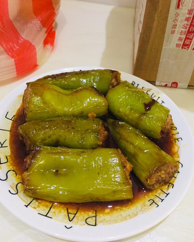 肉酿虎皮青椒