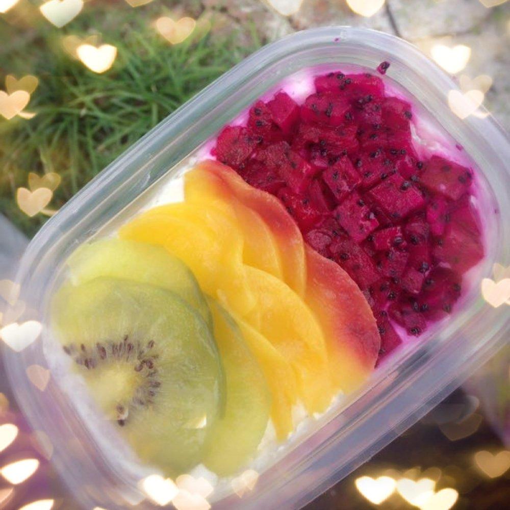 简单快手的便当饭盒水果盒子蛋糕