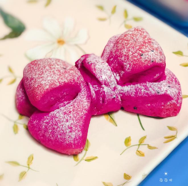 少女心爆棚的粉红蝴蝶结面包-叠法超细详解的做法