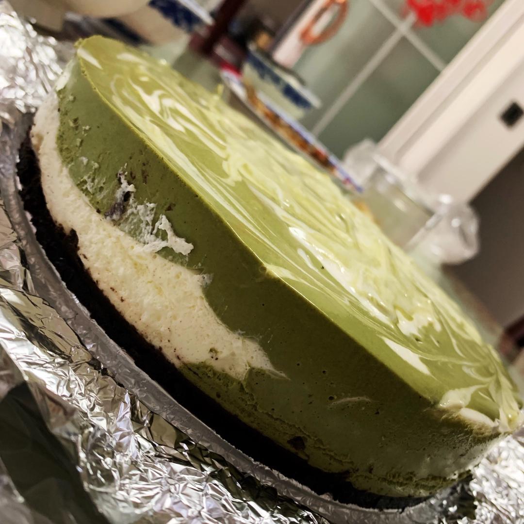 无需烤箱❗️零失败❗️抹茶大理石慕斯❗️入口即化