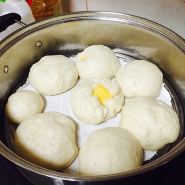 自制无油奶黄包