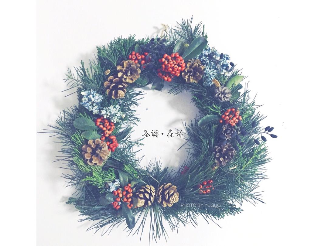 手作圣诞花环的做法