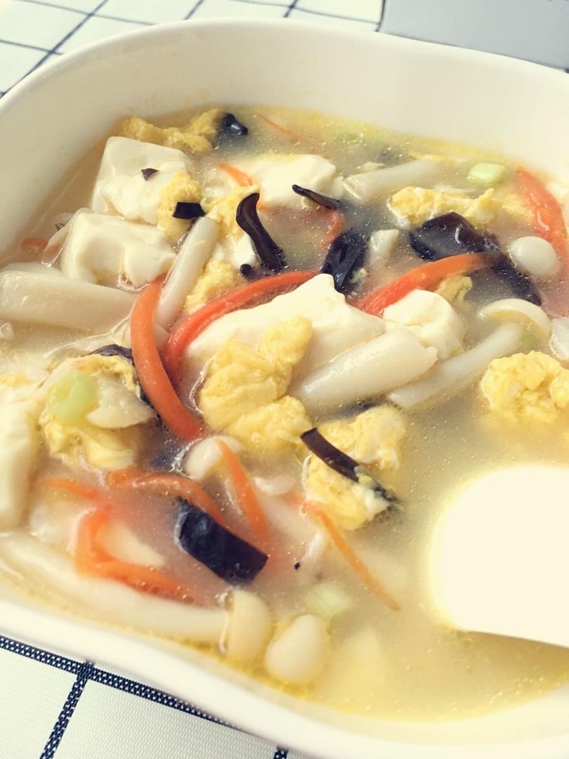 低卡减脂汤🔥菌菇豆腐鸡蛋汤❗️