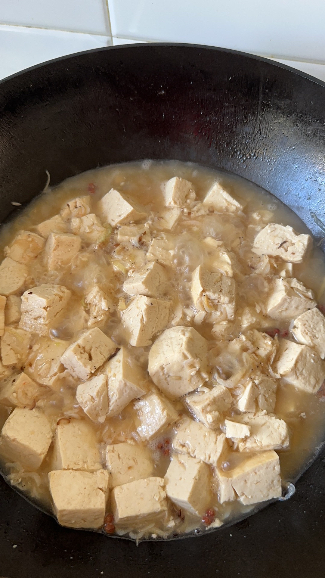 虾皮炖豆腐的做法