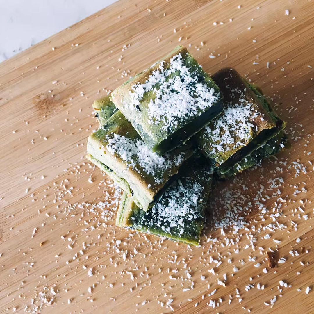 日式抹茶红豆麻糬饼