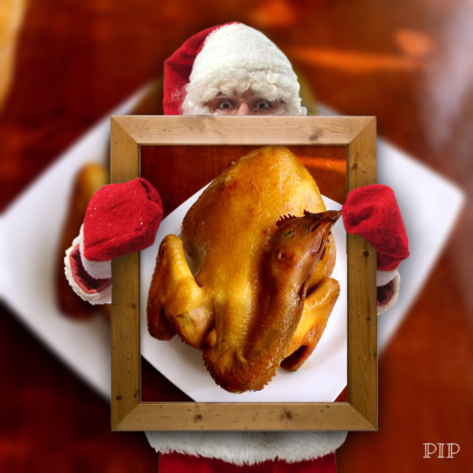 香菇填馅儿烤鸡