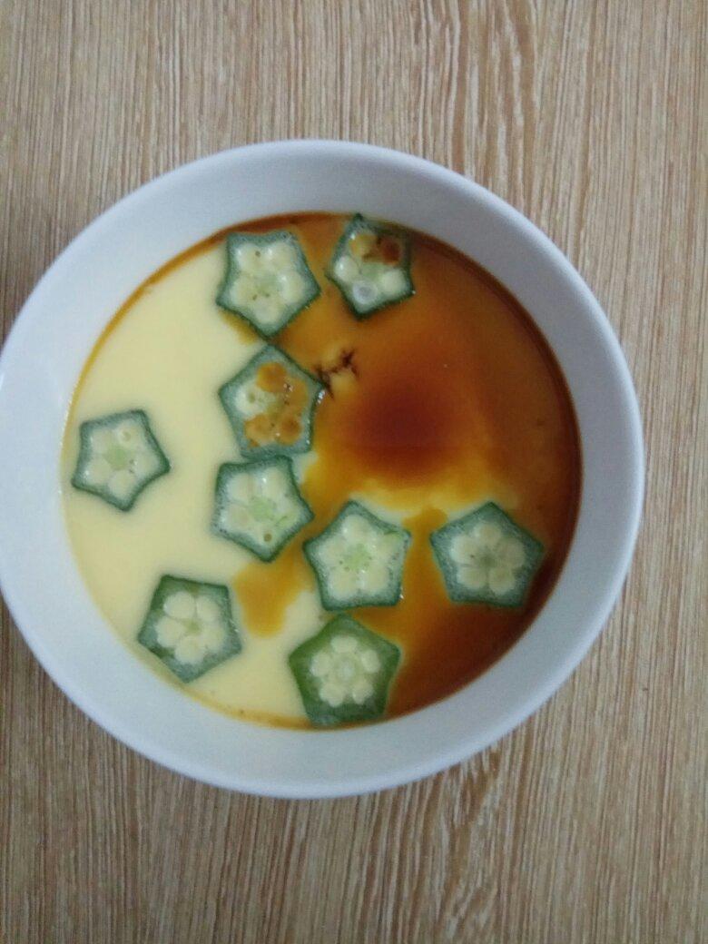 秋葵鸡蛋羹