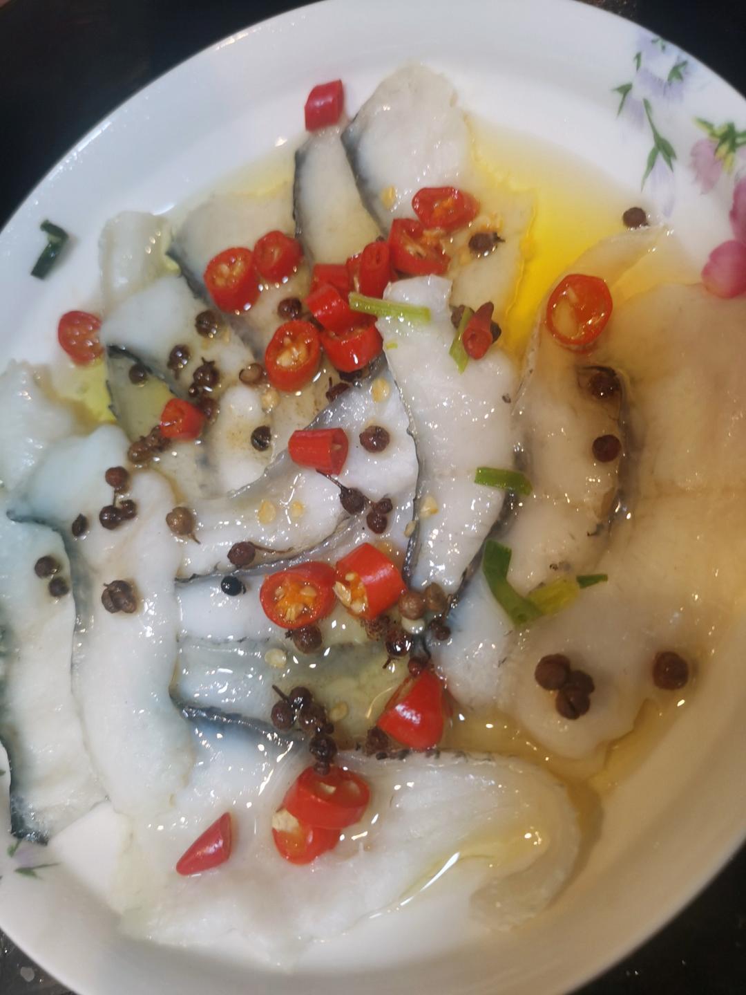 花椒蒸鱼片
