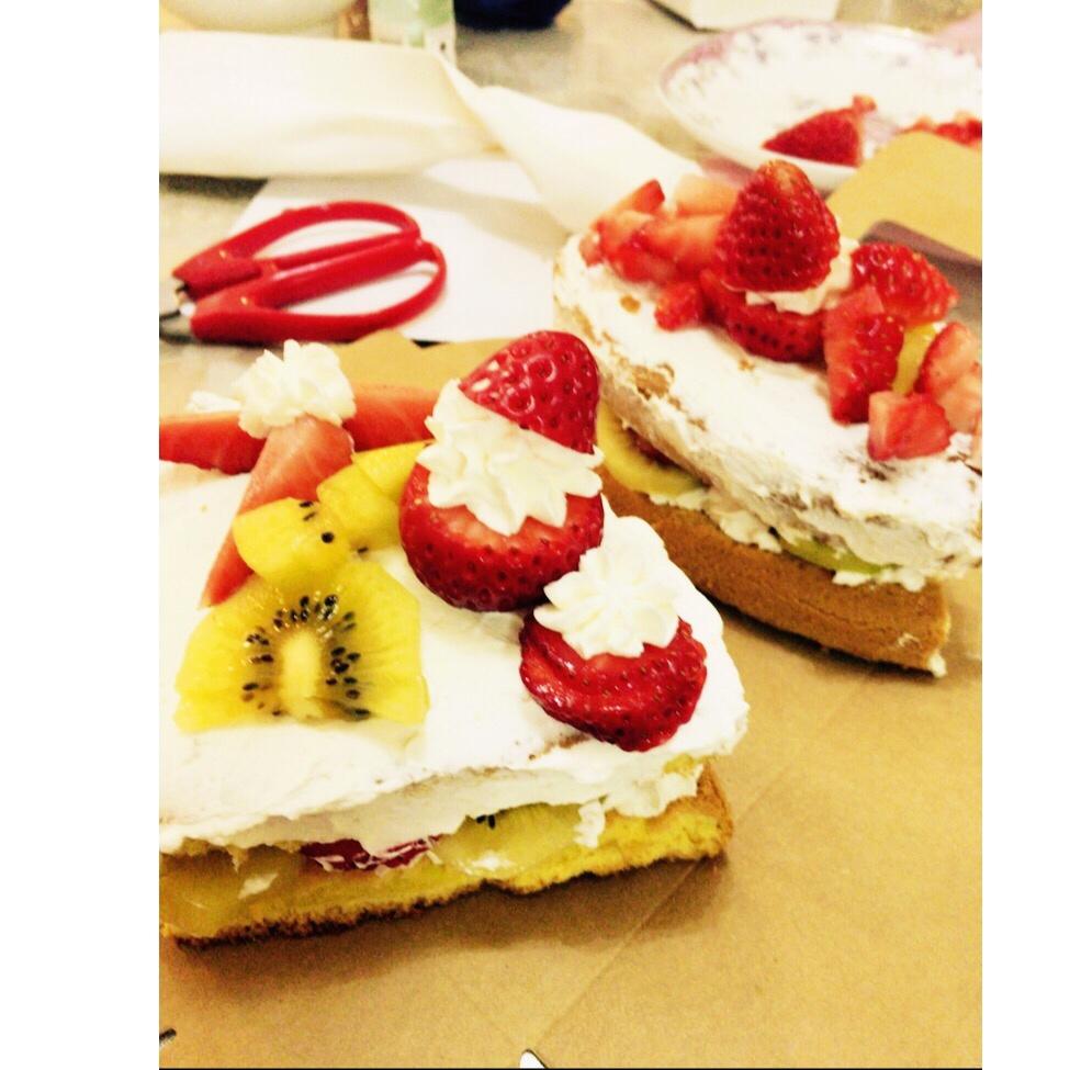 【零失败】不会裱花没关系的水果裸蛋糕 芒果裸蛋糕 完美戚风胚