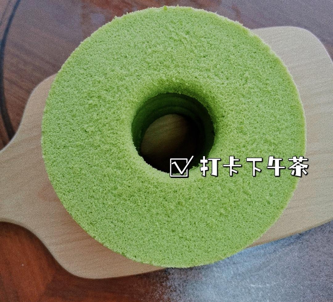 斑斓叶系列：斑斓戚风蛋糕（绿蛋糕）