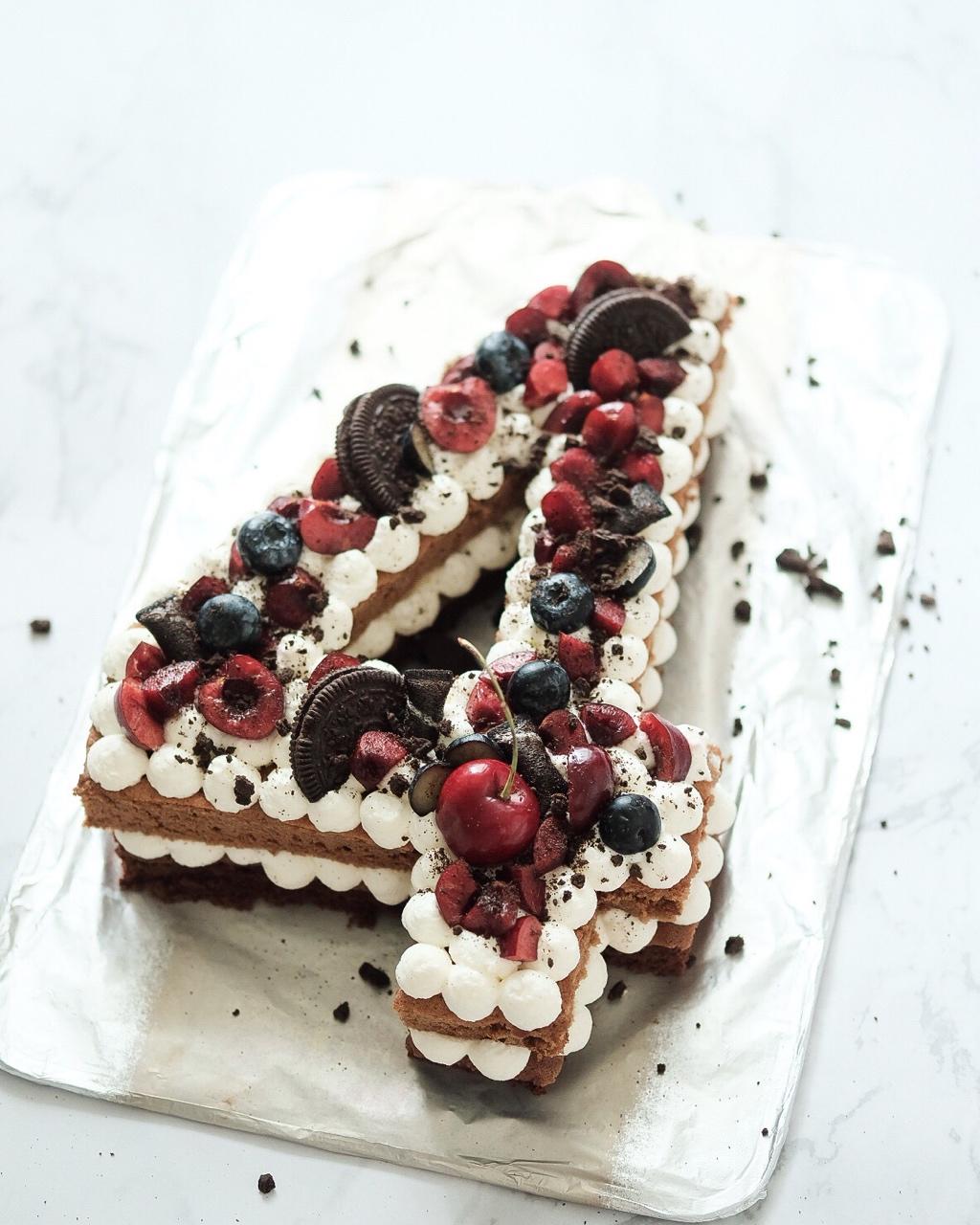 贺陈佳洁子做的数字蛋糕(更新)