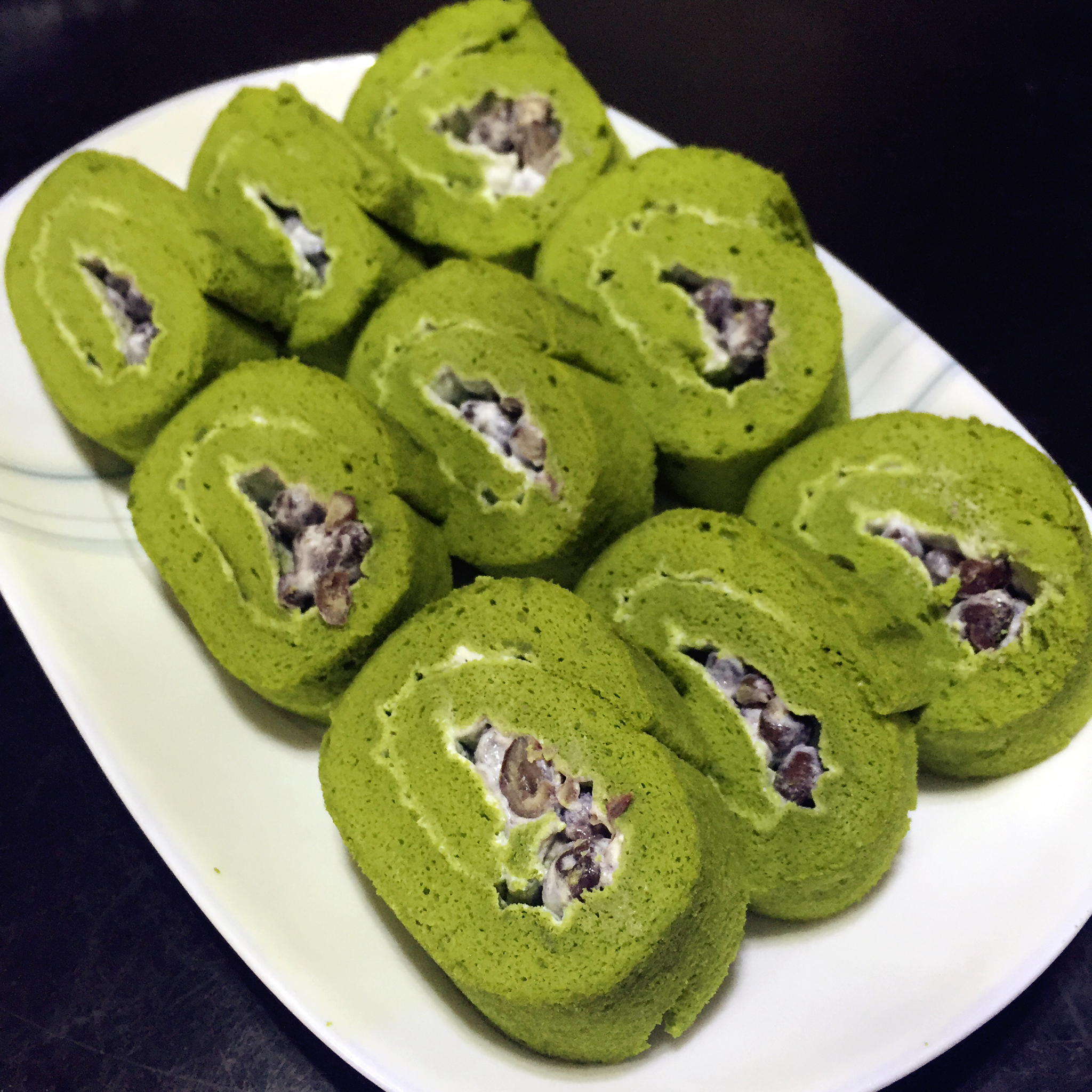 抹茶蜜豆蛋糕卷