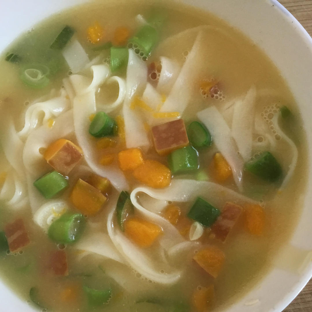 南瓜豆角汤面