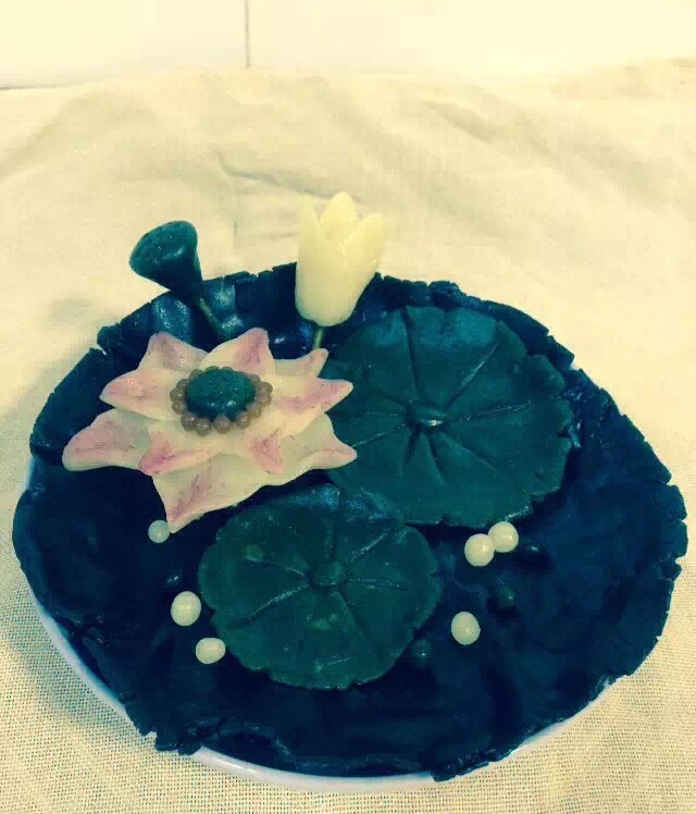 糯米粉手工之 荷花盆栽