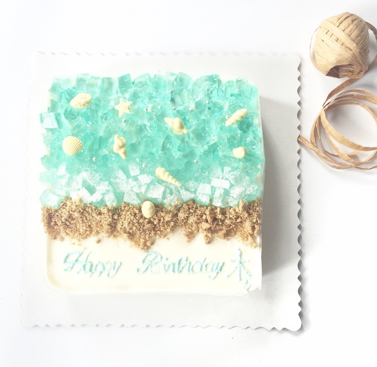 蓝色の海洋酸奶慕斯蛋糕