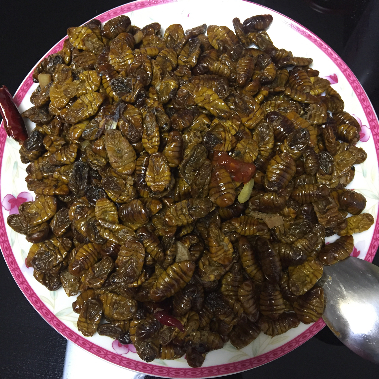 青椒爆蚕蛹