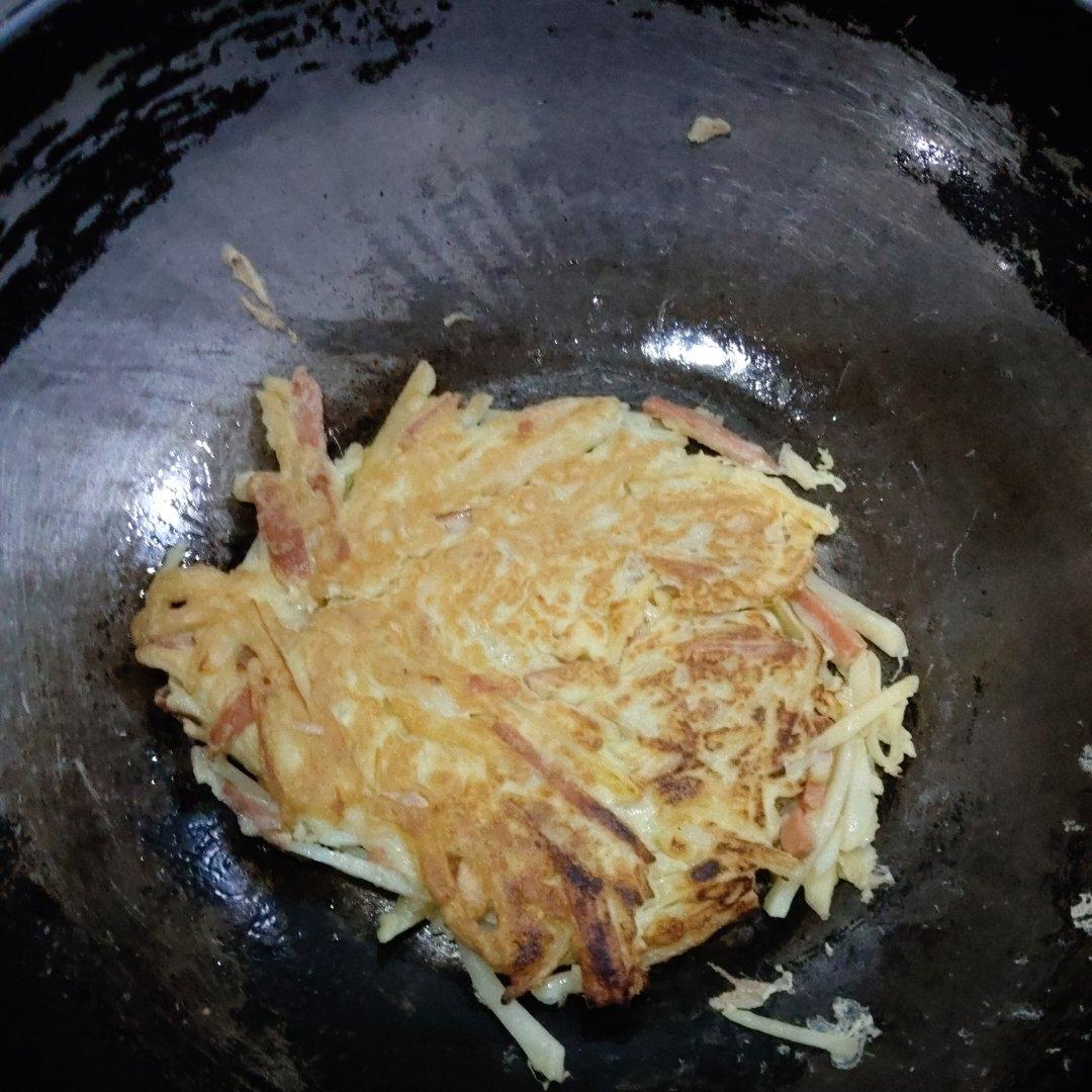 土豆丝鸡蛋饼