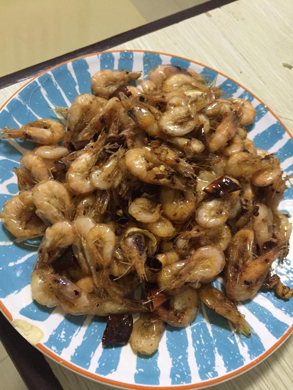 油爆白米虾