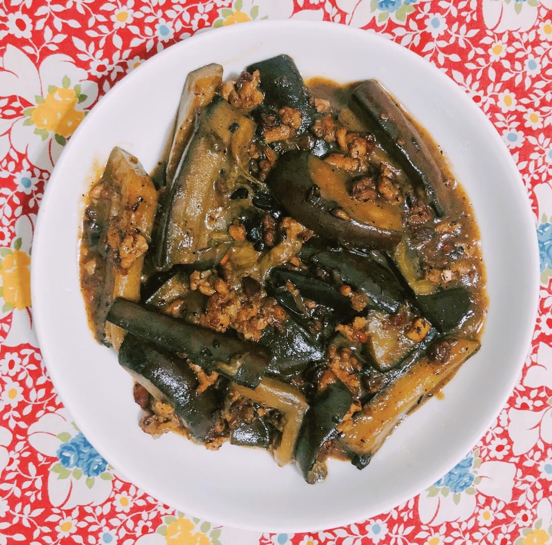 酱香肉末烧茄子