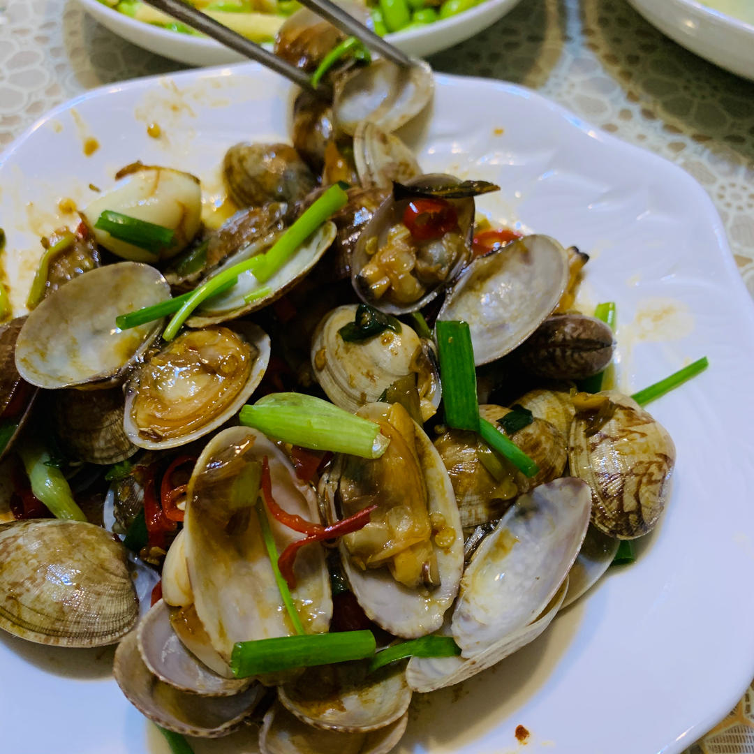 香辣炒花甲