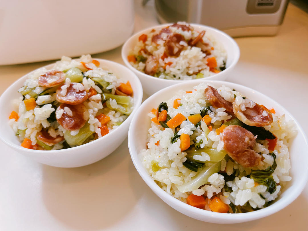 最简便的咸肉菜饭(电饭锅做)