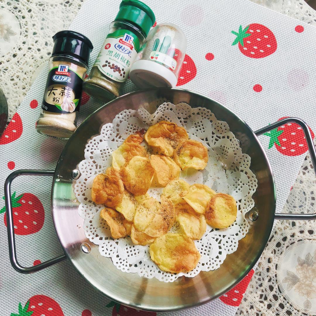 空气炸锅无油版薯片（附油炸和空气炸锅对比）的做法