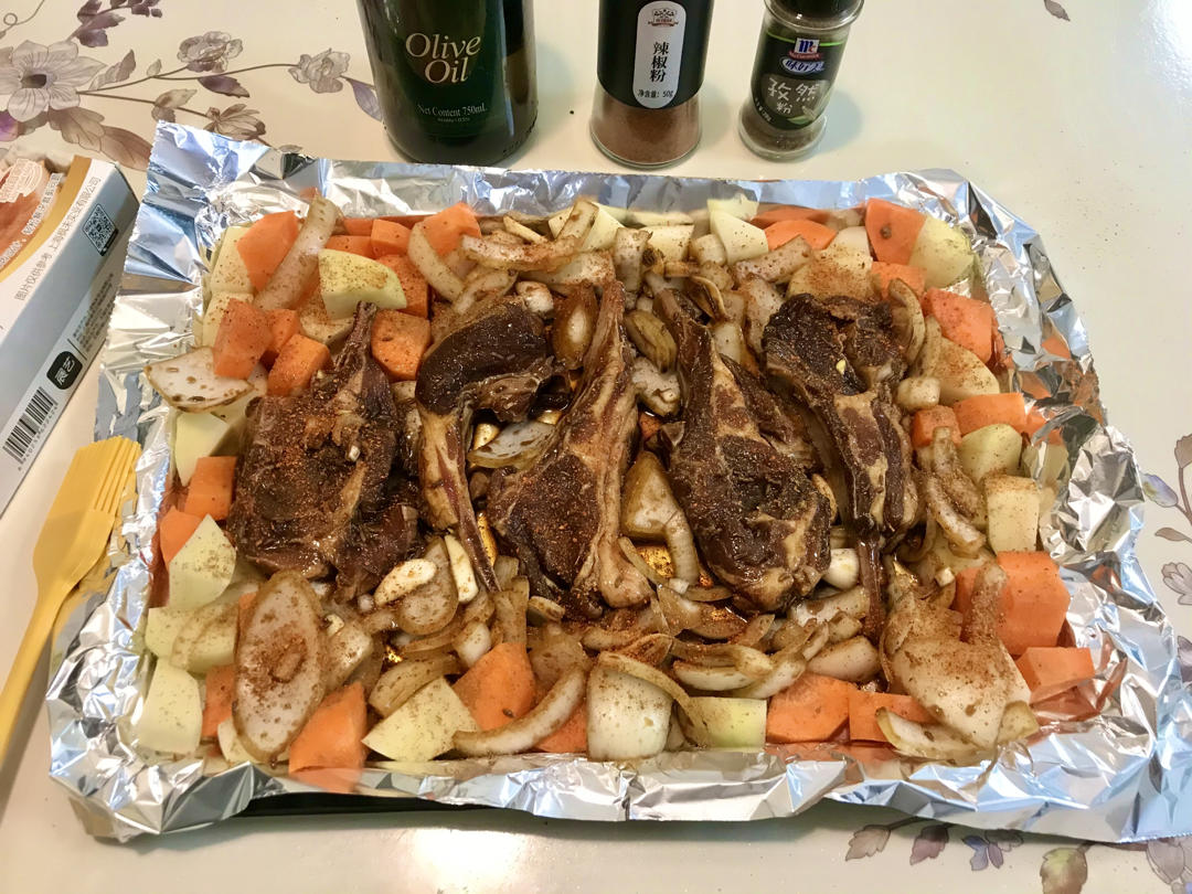 超好吃的烤羊排烤箱版