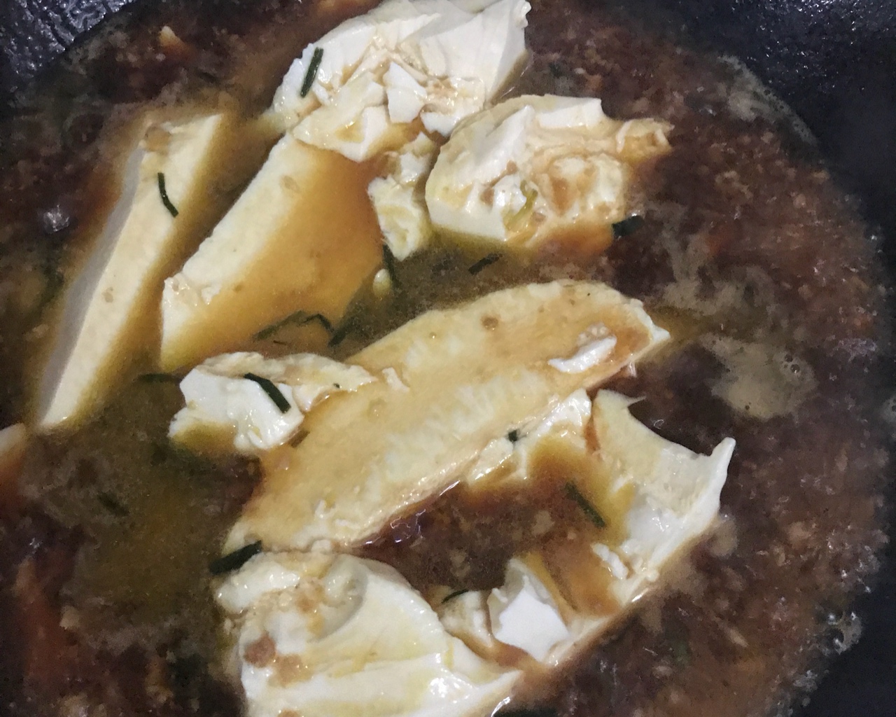 平菇肉末豆腐的做法 步骤4