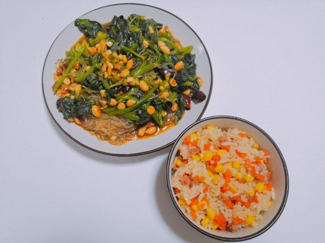 🌼神仙吃法㊙️菠菜凉拌粉丝，真的会一口上瘾。