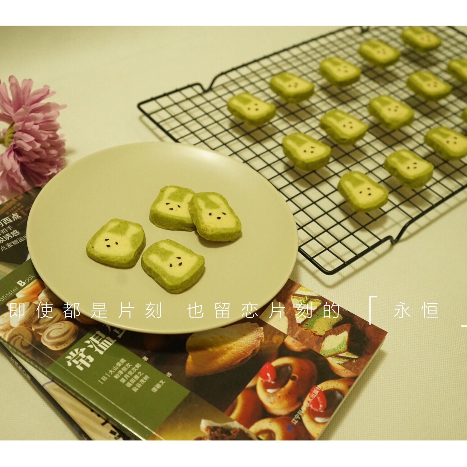 抹茶兔兔曲奇（比熊猫简单！超详细实物图+超良心手绘图）
