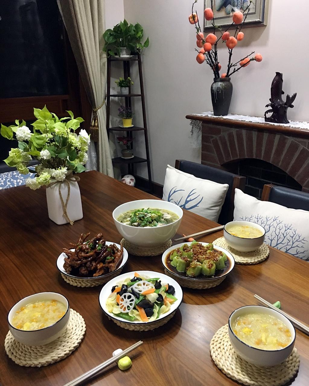 梅之小榭做的晚饭