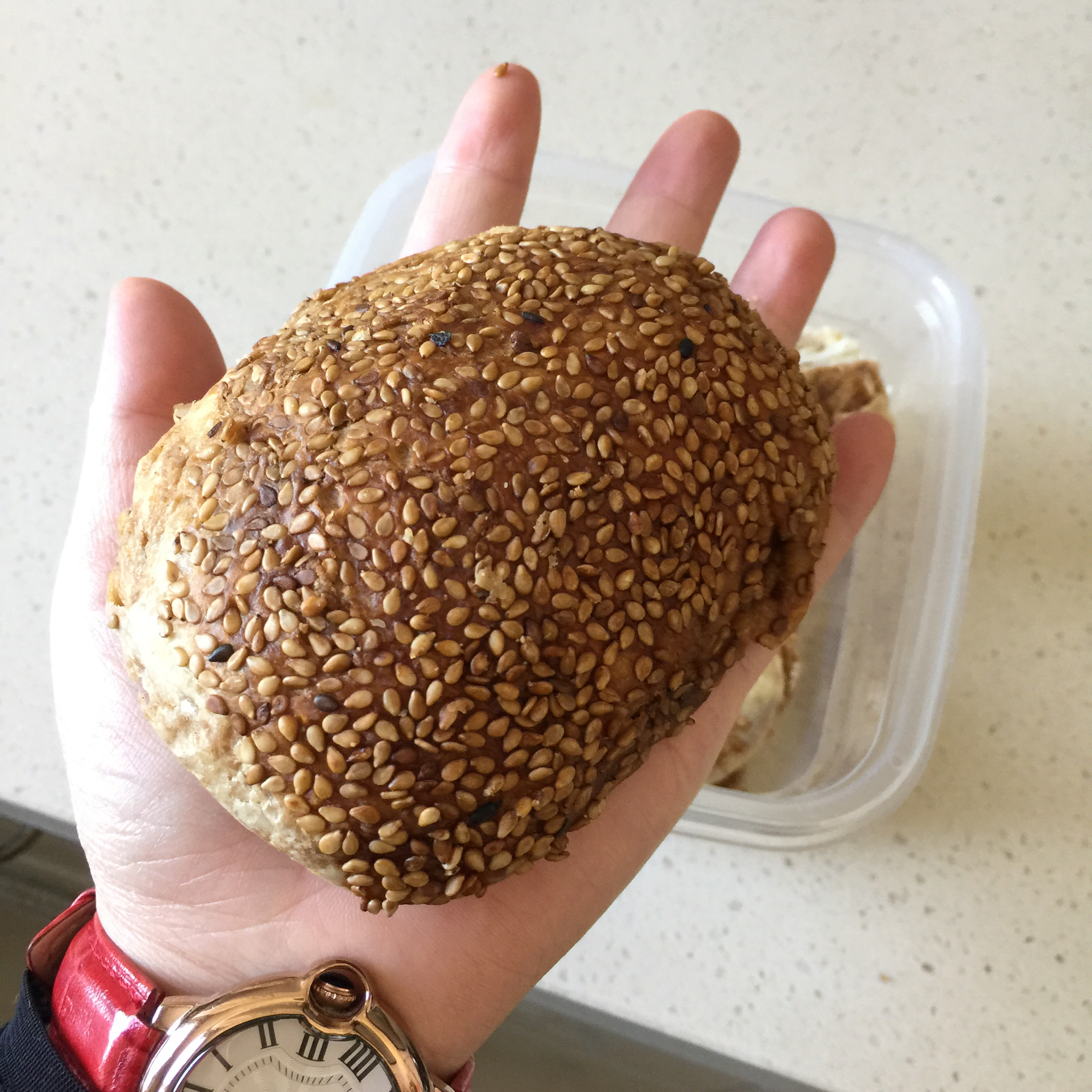 烤箱版麻酱烧饼