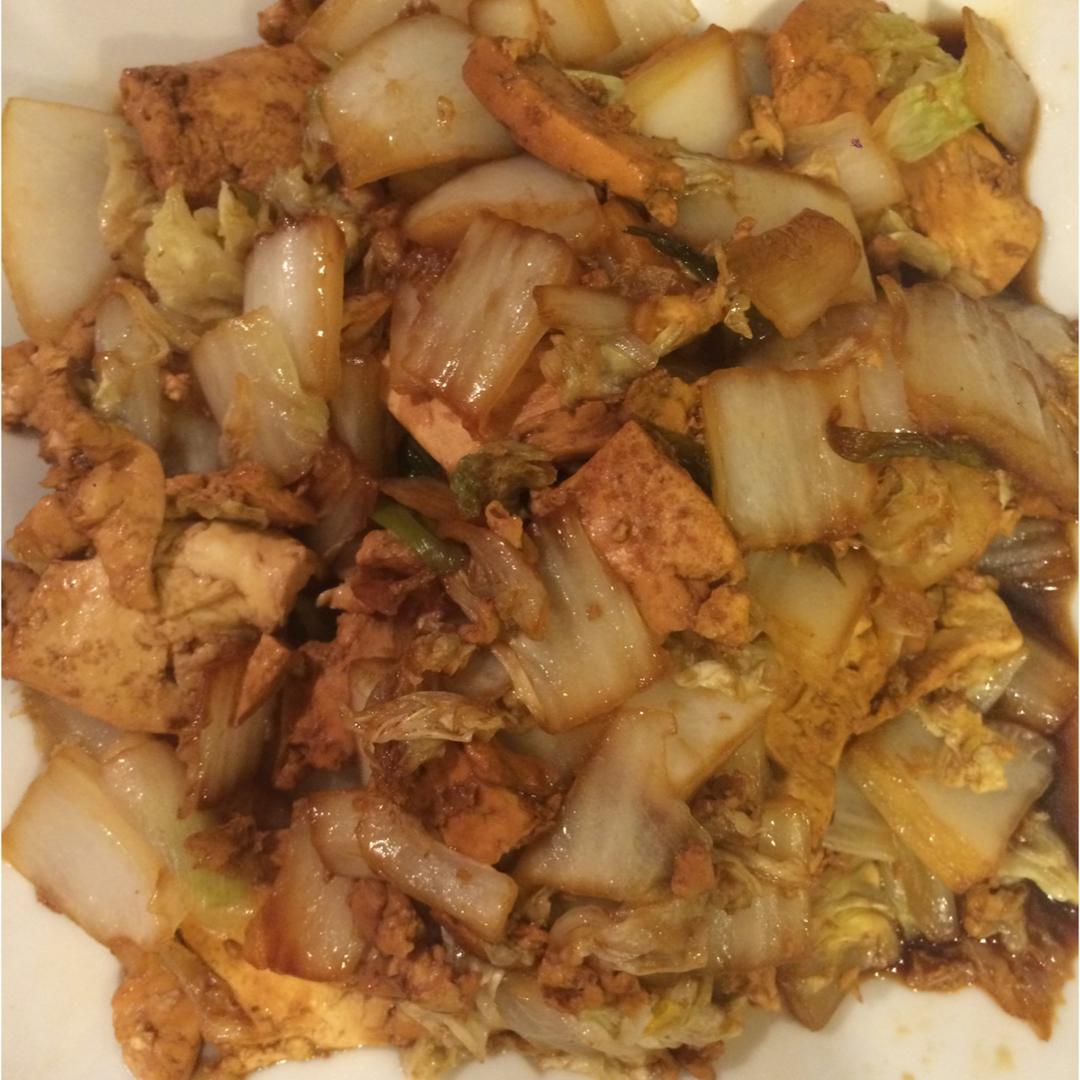 白菜炒豆腐