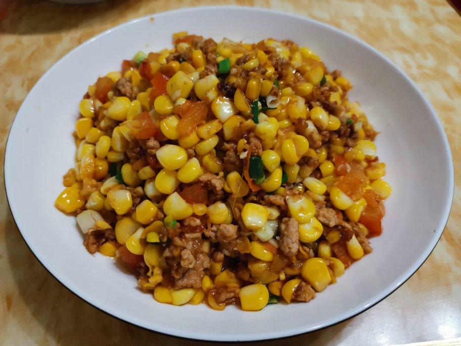 玉米炒肉末【超级下饭的快手家常菜】