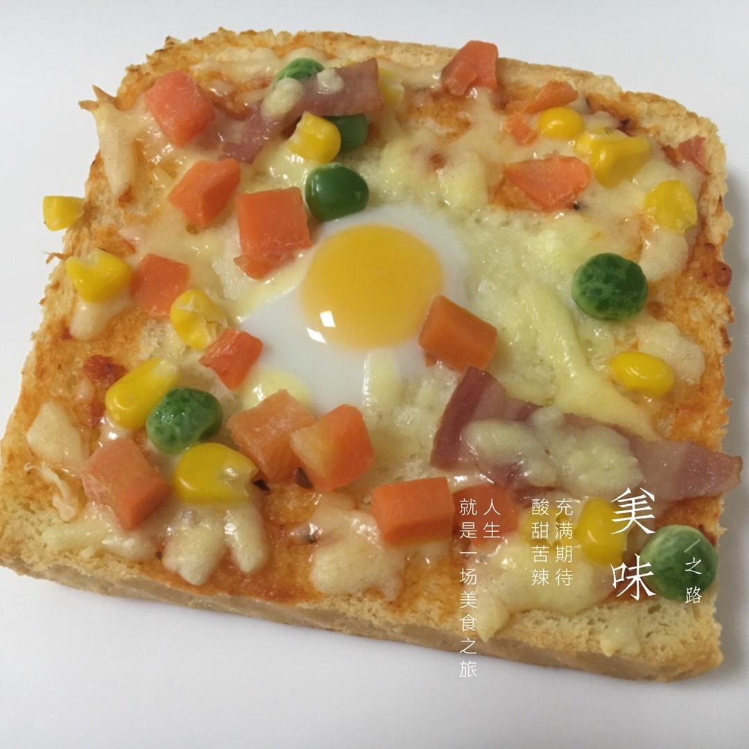 吐司培根小批萨
